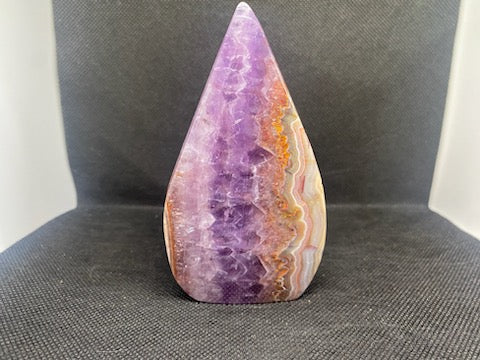 Purple Fluorite Flower Agate Crystal Ornament