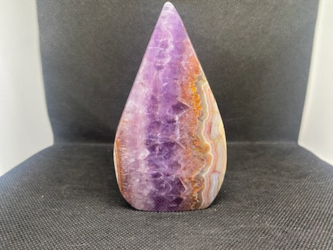 Purple Fluorite Flower Agate Crystal Ornament