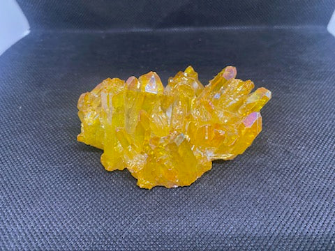 Orange Aura Quartz Cluster