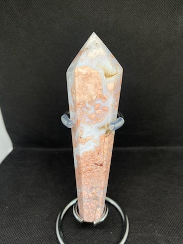 Pink Agate Crystal Sceptor